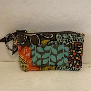 Vera Bradley Colorful Leaf Pattern Wristlet